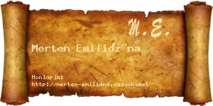 Merten Emiliána névjegykártya